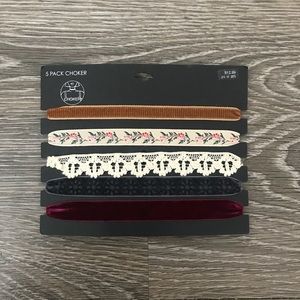 Velvet and Lace Choker Necklace Set